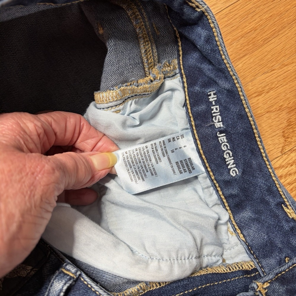 Lot of 4  American Eagle Jeans Size 6 Artist Crop Hi Rise Jegging Skinny Stretch - Picture 9 of 13